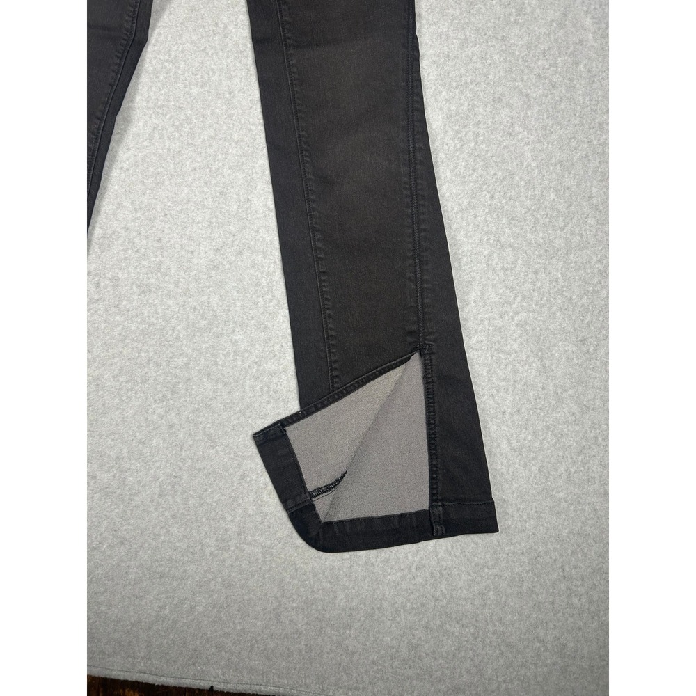 Free People Pants Split Hem Size 27 Black Slim Fit Streetwear - Picture 5 of 7